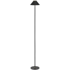 Černá plastová nabíjecí stojací LED lampa Halo Design Hygge 134 cm