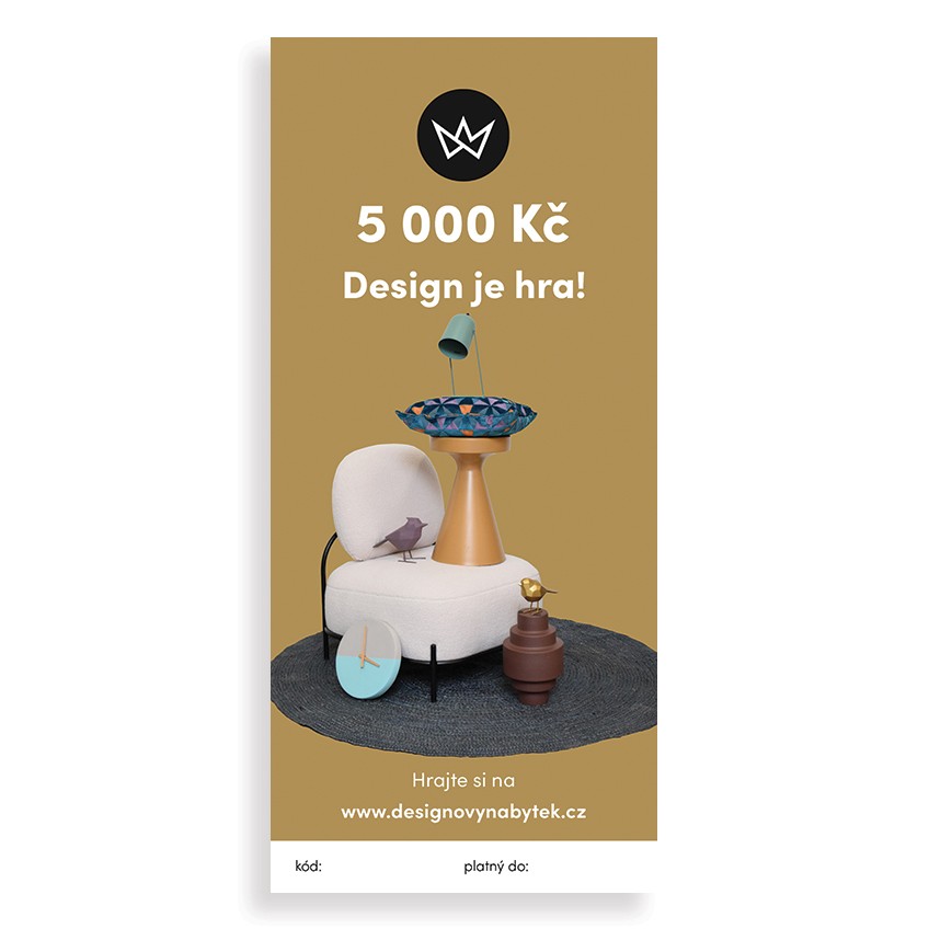 Dárkový e-poukaz v hodnotě 5000 Kč - Design je hra