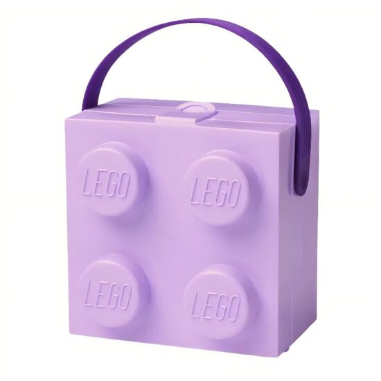 Fialový svačinový box s rukojetí LEGO® Storage 16