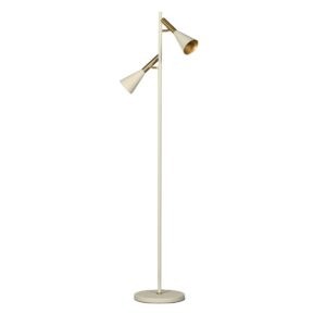 Hoorns Béžová kovová stojací lampa Dibie 158 cm