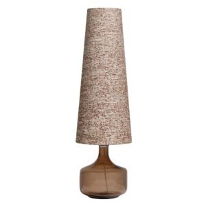 Hoorns Hnědá skleněná stolní lampa Lina 80 cm