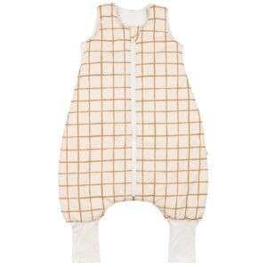 Malomi Kids Béžový bavlněný spací pytel s nohavicemi Camel 86 cm