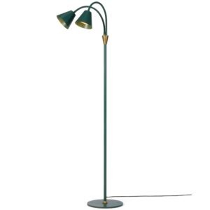 Tmavě zelená kovová stojací lampa Halo Design Hygge 135 cm