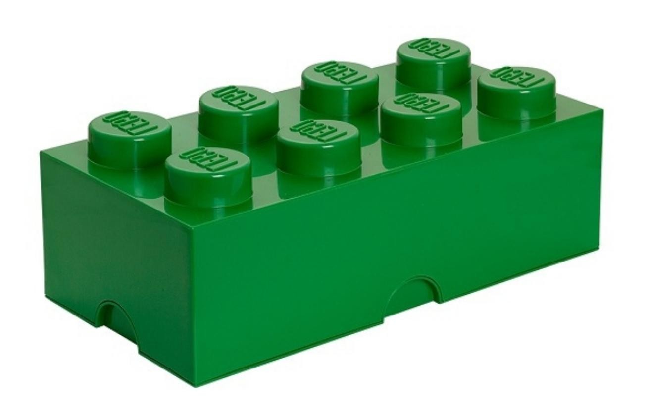 Tmavě zelený úložný box LEGO® Smart 25 x 50 cm